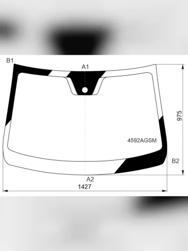 Стекло лобовое (Датчик дождя) LADA Vesta 15-  Vesta Cross 17-  Vesta Sport 18-22 SISECAM 4592agsm