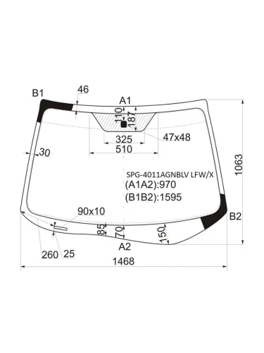 Стекло лобовое Honda CR-V 11-18 SAT spg-4011agnblv lfwx