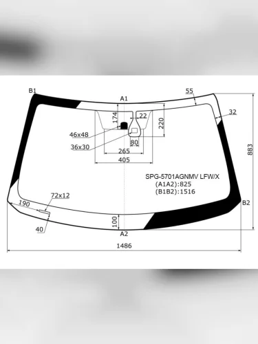 Стекло лобовое (Датчик дождя) Mitsubishi L200 15-  Pajero Sport 16-21  Fiat Fullback 15-20 SAT spg-5701agnmv lfwx