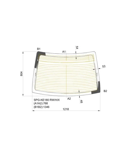 Стекло заднее (Цвет зеленый Обогрев Антенна) Toyota Corolla (E180) 12-19 SAT spg-ke180 rwhx