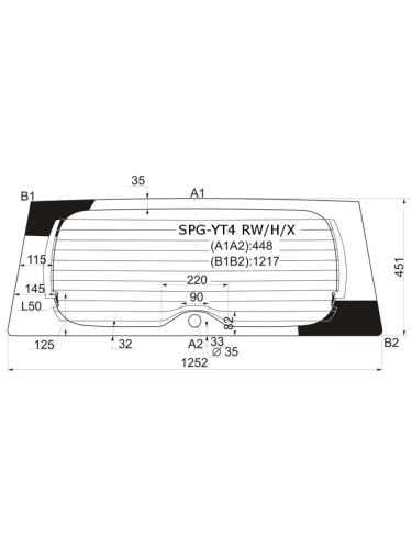 Стекло заднее (Цвет зеленый Обогрев) Suzuki Escudo 05-17  Grand Vitara 05-16 SAT spg-yt4 rwhx