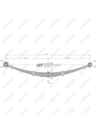 Рессора УАЗ-469,3151 задняя (9 листов) L=1250мм ЧМЗ