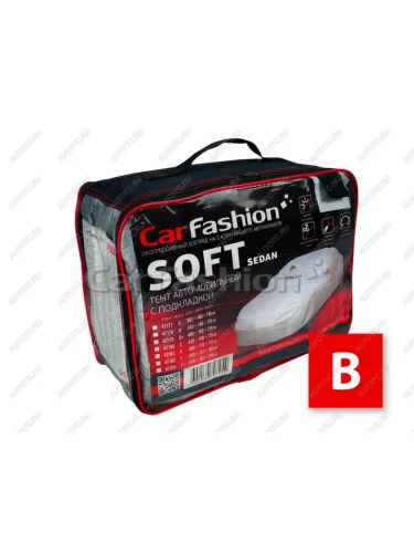 Тент на автомобиль (M) 440х146х115 см серебристый Sedan Soft B CARFASHION