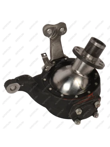 Кулак поворотный УРАЛ левый (опора шаровая 8 отверстий под рычаг 4320-2304100) в сборе (АО АЗ УРАЛ)