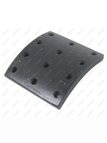 Накладка тормозной колодки КАМАЗ-ЕВРО сверленая Wшир.=180мм;Lдуги=187мм;hтолщ.=17.521мм АТИ