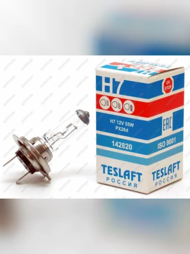 Лампа 12V H7 55W Teslaft 1 шт. картон TESLAFT