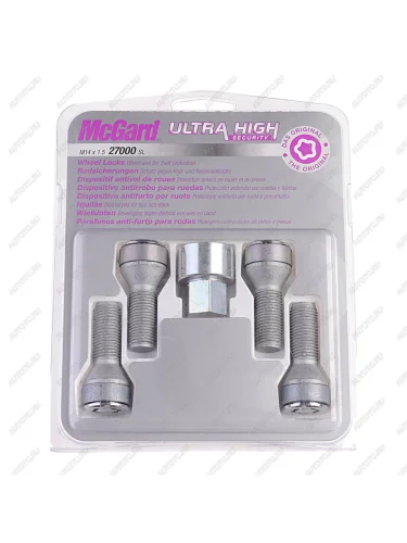 Болт колеса М14х1.5х31 секретки конус комплект 4шт. головка под ключ 19мм MCGARD