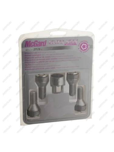 Болт колеса М12х1.5х25.5 секретки конус комплект 4шт. головка под ключ 17мм MCGARD