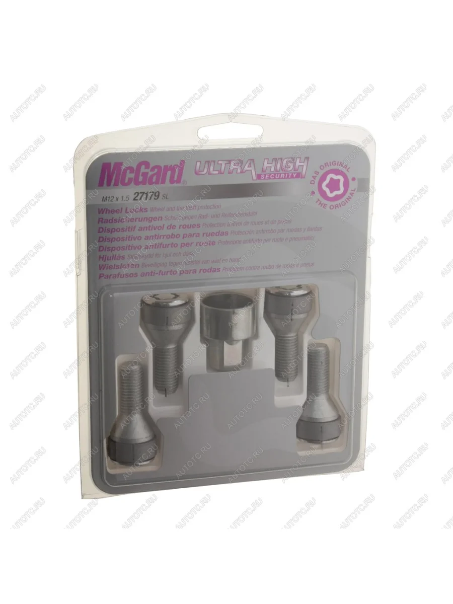 Болт колеса М12х1.5х25.5 секретки конус комплект 4шт. головка под ключ 17мм MCGARD  в Самаре Самарской области