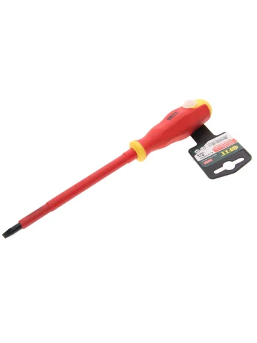 Отвертка шлицевая SL 6.5х150мм диэлектрическая (сталь CR-V) FIT