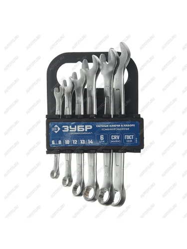 Набор ключей комбинированных 6-14мм 6 предметов в холдере ЗУБР