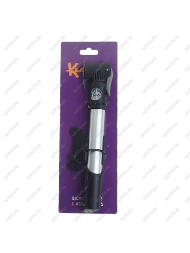 Насос велосипедный алюминиевый с манометром 27x275мм