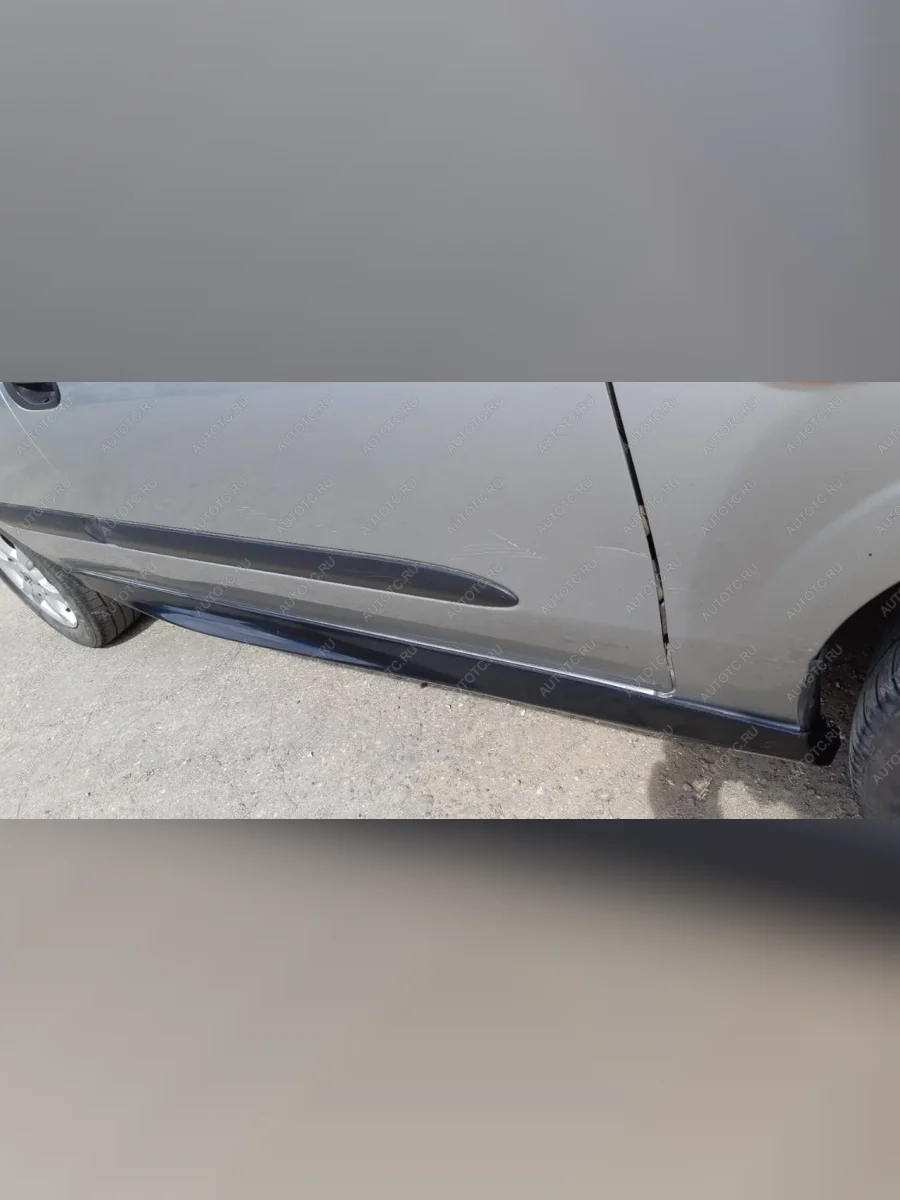 Пластиковые накладки порогов Фанат Тюнинг Nissan Almera 2 N16 хэтчбэк 5 дв. рестайлинг (2002-2006) (неокрашенные (глянец под окраску))  в Керчи Республика Крым