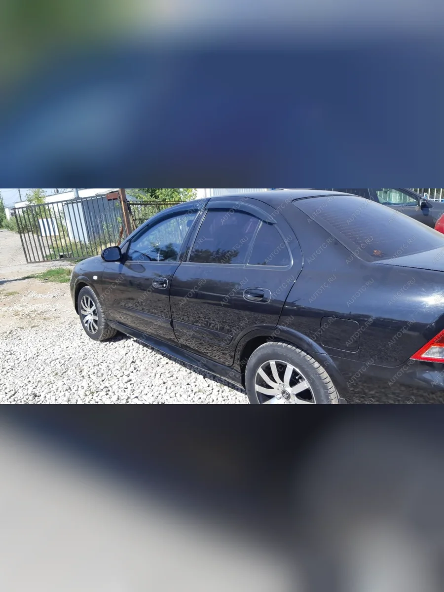 Пластиковые накладки порогов Фанат Тюнинг Nissan Almera Classic B10 седан (2006-2013) (неокрашенные (глянец под окраску))  в Самаре Самарской области