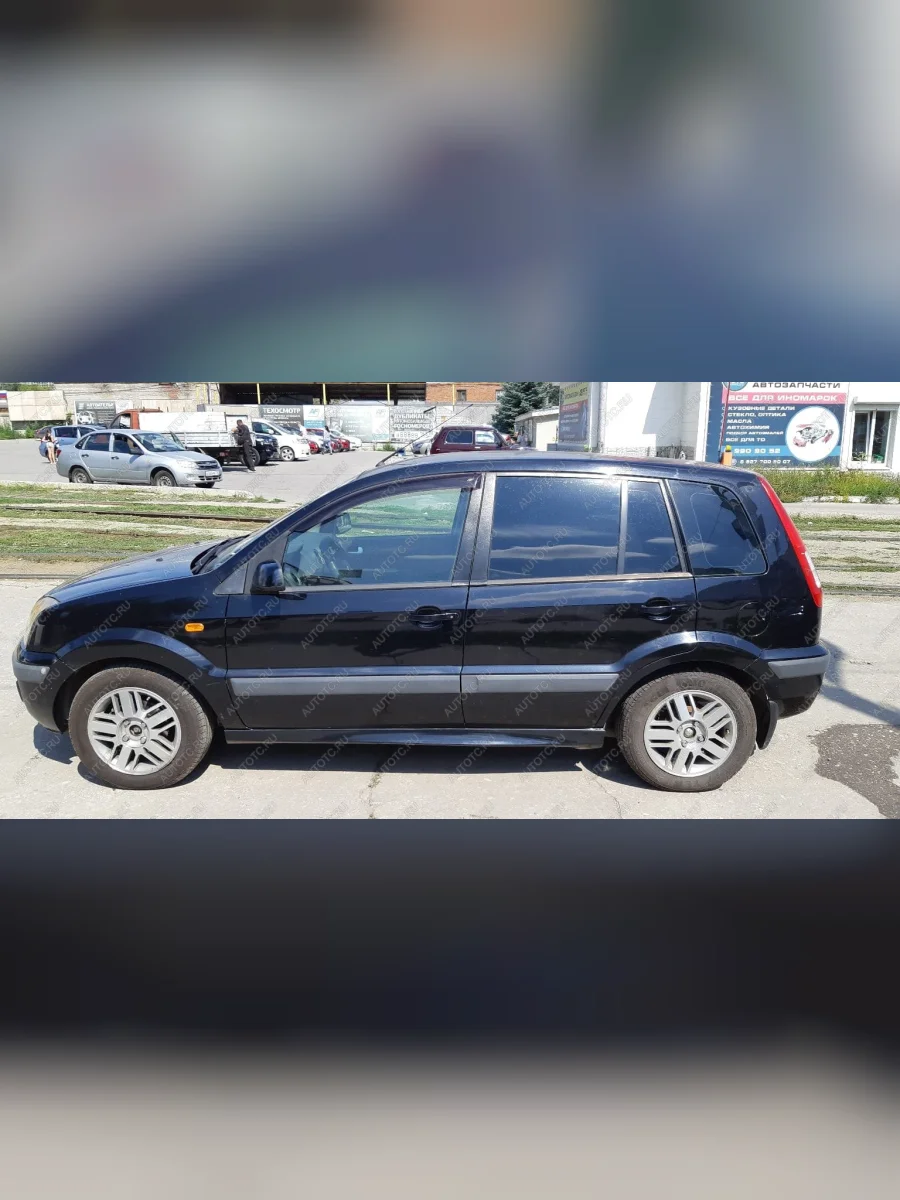 Пластиковые накладки порогов Фанат Тюнинг Ford Fusion 1 хэтчбэк дорестайлинг (2002-2005) (неокрашенные (глянец под окраску))  в Керчи Республика Крым