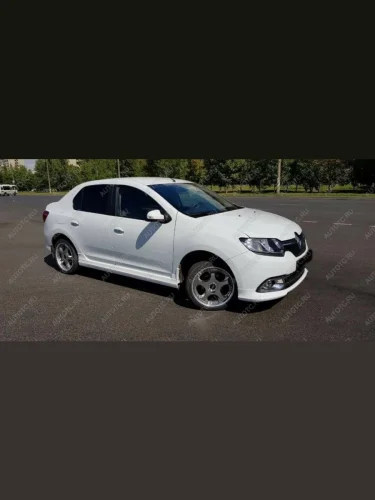 Пластиковые накладки порогов (Браз) Фанат Тюнинг Renault Logan ( 1,  2) (2004-2025) дорестайлинг, рестайлинг