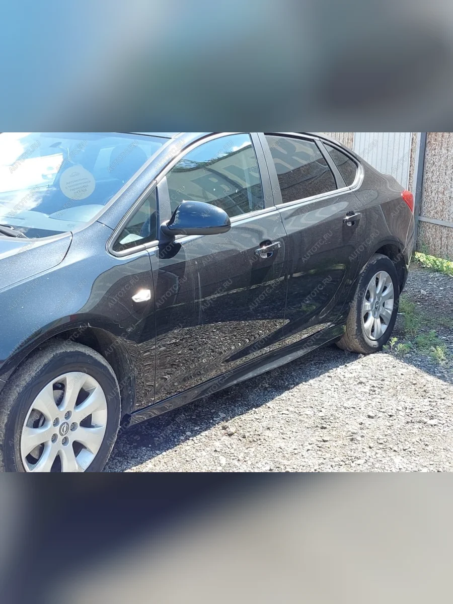 Пластиковые накладки порогов Фанат Тюнинг  Opel Astra (2009-2017) J (неокрашенные (глянец под окраску))  с доставкой в г. Керчь