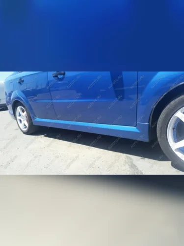 Пластиковые накладки порогов Фанат Тюнинг Chevrolet Aveo  T250 (2006-2011) седан рестайлинг, хэтчбек 5 дв рестайлинг