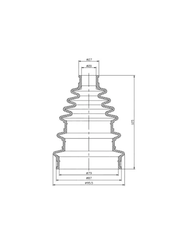 Пыльник шруса универсальный подрезной