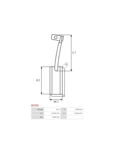 Щетка генераторастартера 2 шт. NISSAN SERENA C23M 92-01CHRYSLER VOYAGER III 3.8 96-01