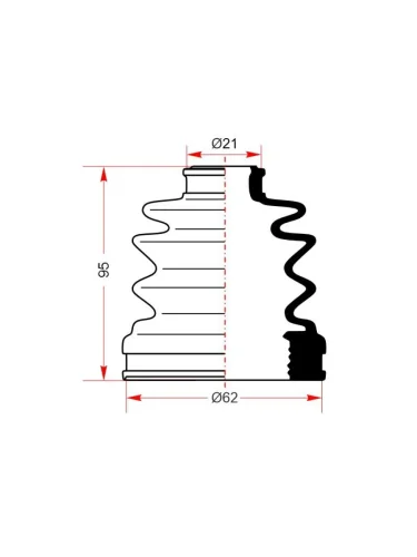 Пыльник шруса внутренний FR HYUNDAI SOLARIS KIA RIO