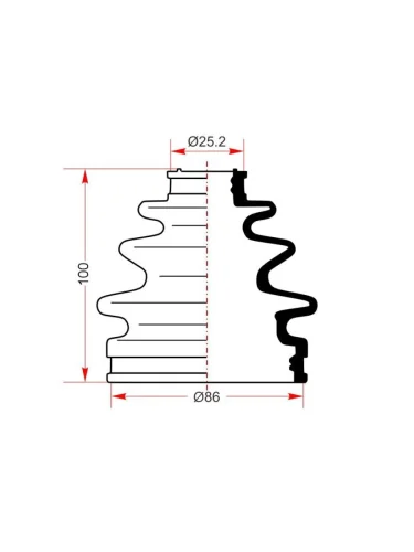 Пыльник шруса наружный KIA SPORTAGE 2 0 4WD 04-HYUNDAI TUSCON 4WD 04-10