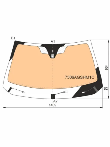 Стекло лобовое (Обогрев полный Датчик дождя) Renault Duster 21-