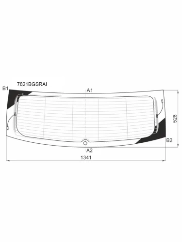 Стекло заднее (Цвет зеленый Обогрев Антенна) Skoda Karoq 17-  Volkswagen Taos 20-