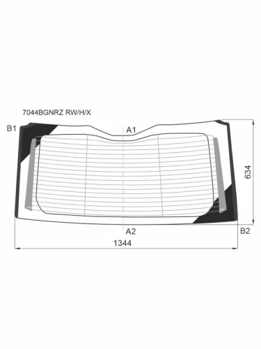Стекло заднее (Цвет зеленый Обогрев Молдинг) Land Rover Range Rover 12-22
