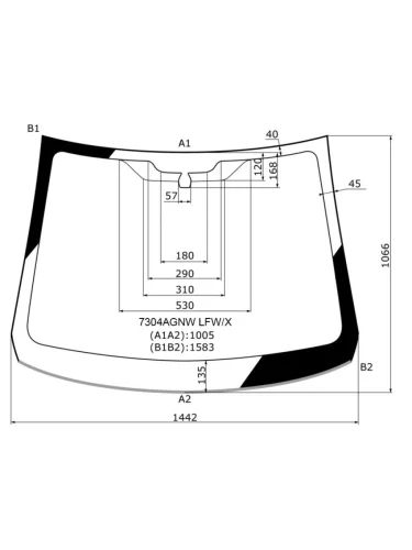 Стекло лобовое (Молдинг) Renault Kaptur 16-20