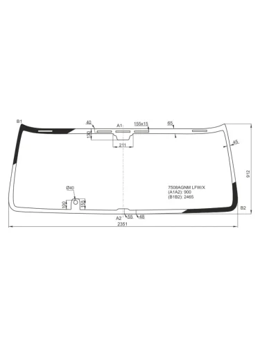 Стекло лобовое (Датчик дождя) Scania 6RGS Series 16-