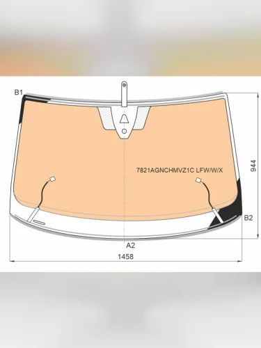 Стекло лобовое (Обогрев полный Камера Датчик дождя Молдинг) Skoda Karoq 17-  Volkswagen Taos 20-