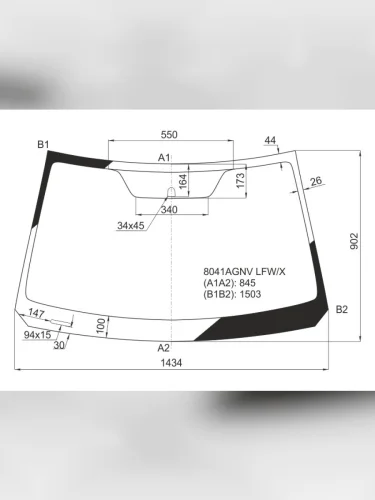 Стекло лобовое Suzuki Vitara 14-