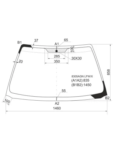 Стекло лобовое Toyota Avensis (T220) 97-03  Caldina (T210) 97-02