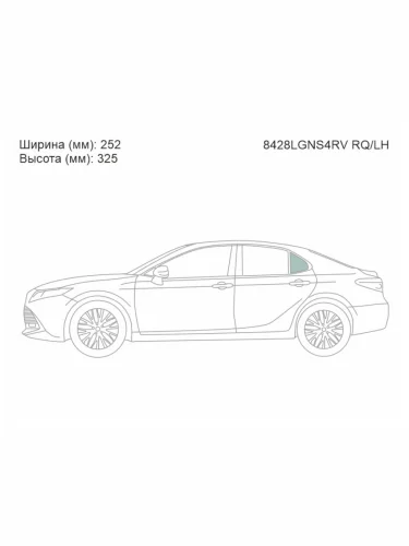 Стекло форточки (Сзади Слева Цвет зеленый) Toyota Camry (XV70) 17-21  Camry UAEUSA 17-20