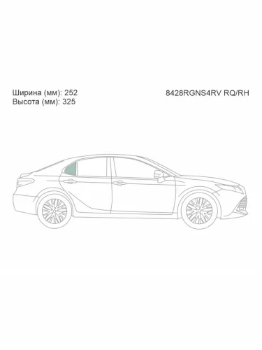 Стекло форточки (Сзади Справа Цвет зеленый) Toyota Camry (XV70) 17-21  Camry UAEUSA 17-20