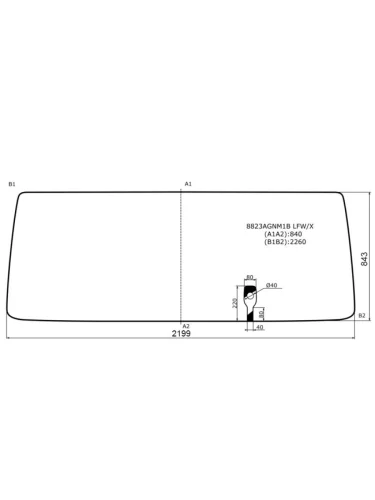 Стекло лобовое (Датчик дождя) Volvo FH 92-12  FM 92-12