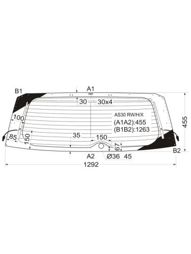 Стекло заднее (Цвет зеленый Обогрев) Toyota RAV4 (XA30) 05-13  Vanguard 07-13