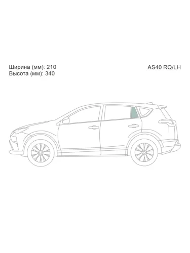 Стекло форточки (Сзади Слева Цвет зеленый) Toyota RAV4 (XA40) 12-19
