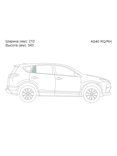 Стекло форточки (Сзади Справа Цвет зеленый) Toyota RAV4 (XA40) 12-19