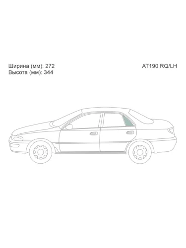 Стекло форточки (Сзади Слева Цвет зеленый) Toyota Carina (T190) 92-96
