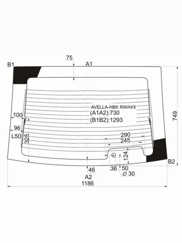 Стекло заднее (Цвет зеленый Обогрев) Ford Aspire 94-98  Kia Avella 97-00