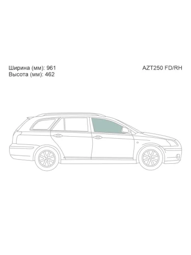 Стекло боковое опускное (Спереди Справа Цвет зеленый) Toyota Avensis (T250) 03-08
