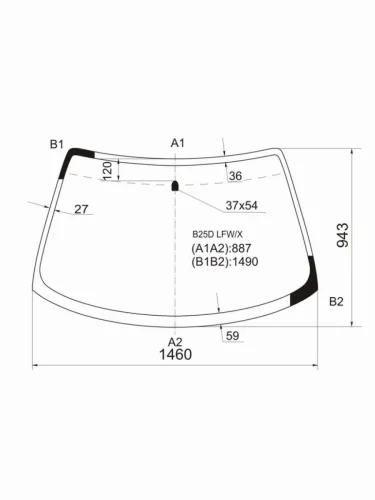 Стекло лобовое Mazda 323 98-03  Familia 98-03  Familia S-Wagon 98-04  Protеgе 98-04