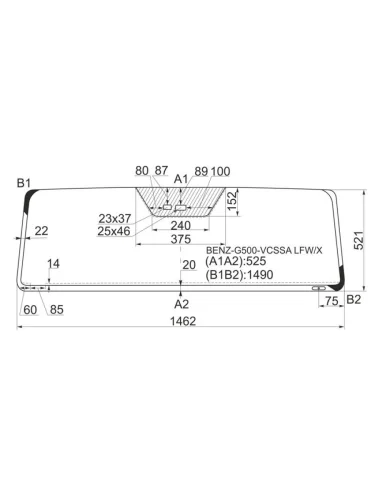 Стекло лобовое (Антенна Датчик дождя) Mercedes-Benz G-Class 89-12