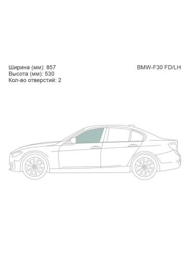 Стекло боковое опускное (Спереди Слева Цвет зеленый) BMW 3-Series 11-19