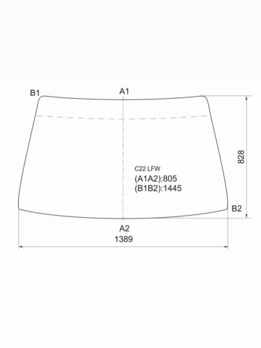 Стекло лобовое Nissan Largo 87-92  Vanette 85-93