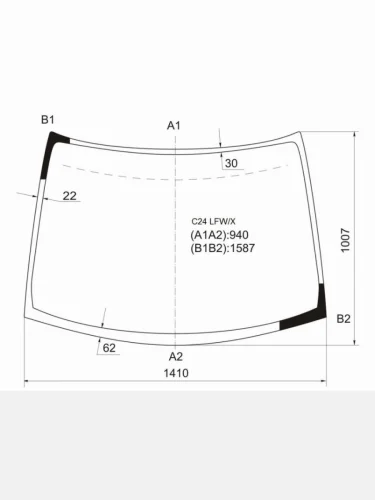 Стекло лобовое NISSAN SERENA 99-05