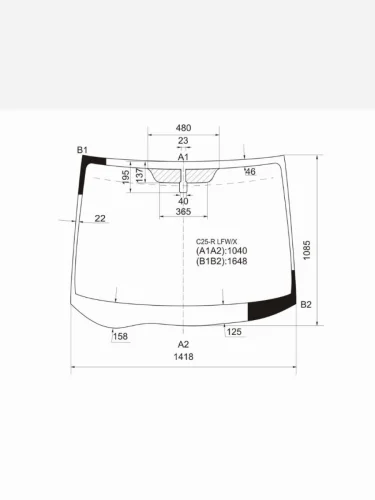 Стекло лобовое Nissan Serena 05-10  Suzuki Landy 07-10