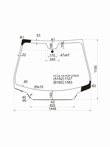 Стекло лобовое (Молдинг) Citroen C4 10-